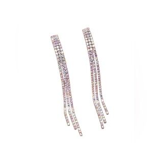 Rhinestone Tassel Earrings